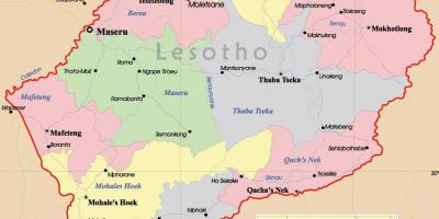 Ang mapa ng Lesotho