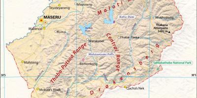 Lesotho mapa mga larawan